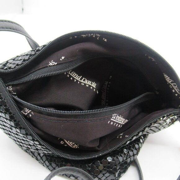 Vintage Whiting & Davis Black Sequin Mesh Crossbody Shoulder Bag With Gold-Tone - Picture 10 of 11
